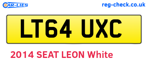 LT64UXC are the vehicle registration plates.
