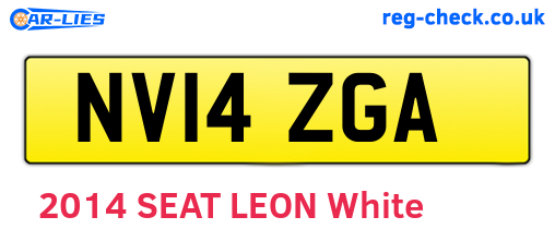 NV14ZGA are the vehicle registration plates.