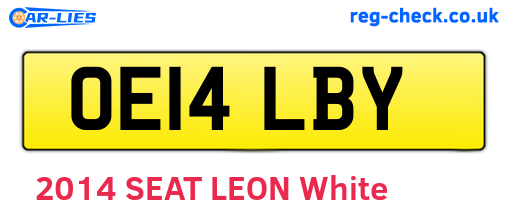OE14LBY are the vehicle registration plates.