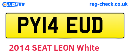 PY14EUD are the vehicle registration plates.