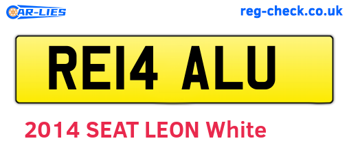 RE14ALU are the vehicle registration plates.