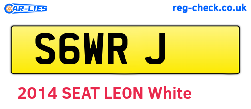 S6WRJ are the vehicle registration plates.
