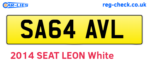 SA64AVL are the vehicle registration plates.