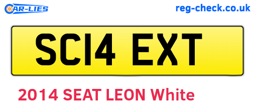 SC14EXT are the vehicle registration plates.