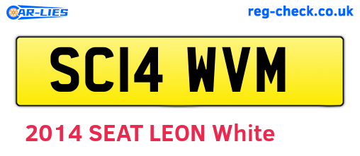 SC14WVM are the vehicle registration plates.