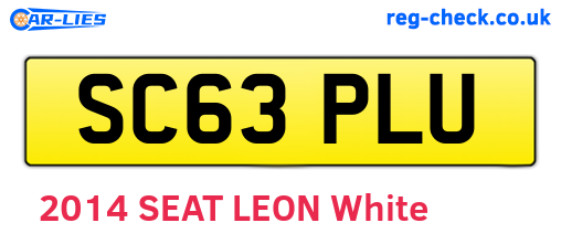 SC63PLU are the vehicle registration plates.