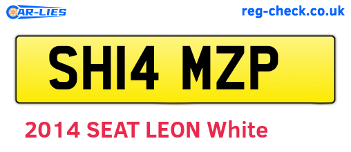 SH14MZP are the vehicle registration plates.