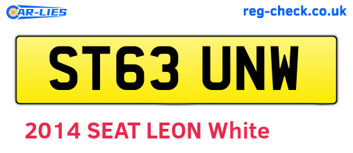 ST63UNW are the vehicle registration plates.