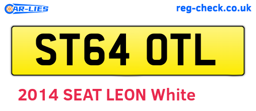 ST64OTL are the vehicle registration plates.