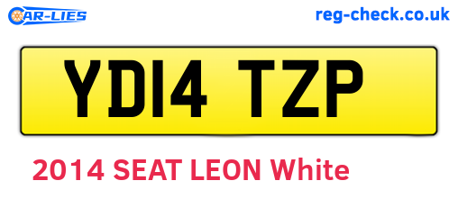 YD14TZP are the vehicle registration plates.