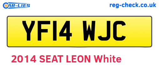 YF14WJC are the vehicle registration plates.