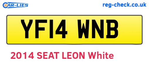 YF14WNB are the vehicle registration plates.