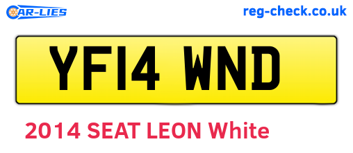 YF14WND are the vehicle registration plates.