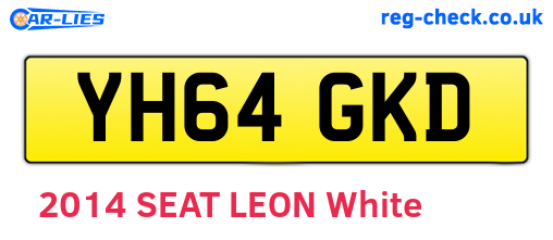 YH64GKD are the vehicle registration plates.
