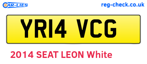 YR14VCG are the vehicle registration plates.