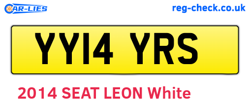 YY14YRS are the vehicle registration plates.