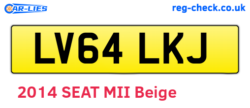 LV64LKJ are the vehicle registration plates.