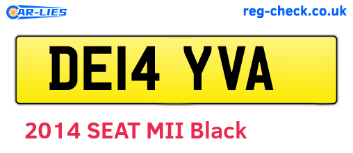 DE14YVA are the vehicle registration plates.