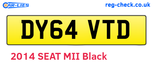 DY64VTD are the vehicle registration plates.
