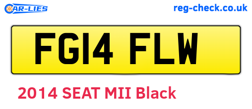 FG14FLW are the vehicle registration plates.