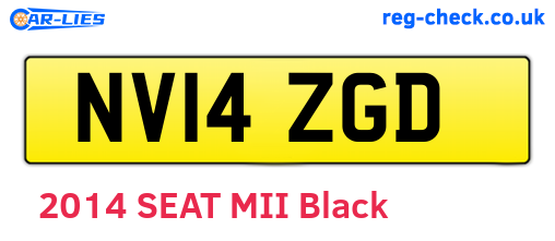 NV14ZGD are the vehicle registration plates.