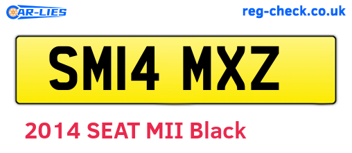 SM14MXZ are the vehicle registration plates.