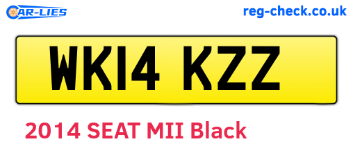 WK14KZZ are the vehicle registration plates.