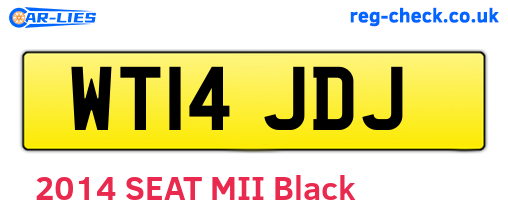 WT14JDJ are the vehicle registration plates.