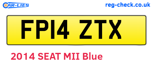 FP14ZTX are the vehicle registration plates.