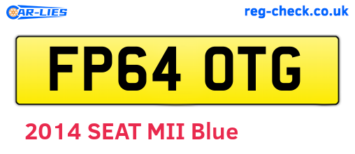 FP64OTG are the vehicle registration plates.