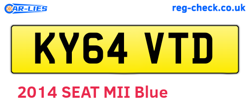 KY64VTD are the vehicle registration plates.