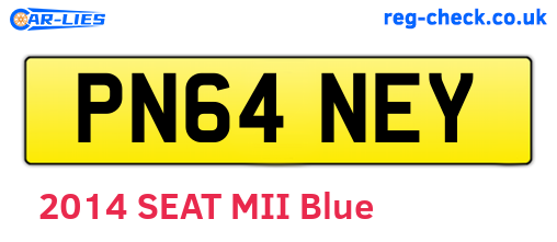 PN64NEY are the vehicle registration plates.
