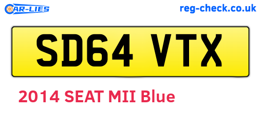 SD64VTX are the vehicle registration plates.