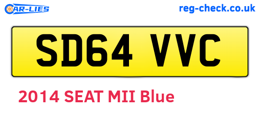 SD64VVC are the vehicle registration plates.