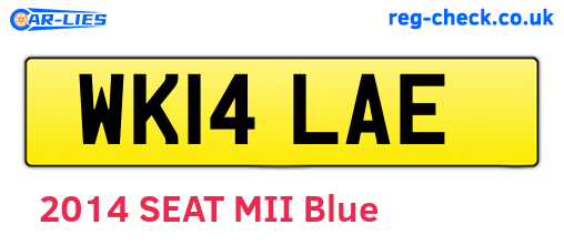 WK14LAE are the vehicle registration plates.