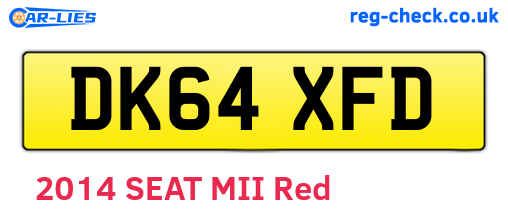 DK64XFD are the vehicle registration plates.