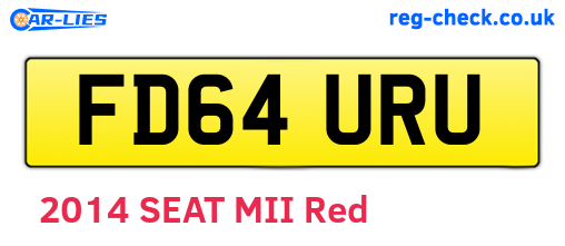 FD64URU are the vehicle registration plates.