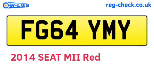 FG64YMY are the vehicle registration plates.