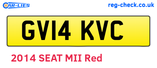 GV14KVC are the vehicle registration plates.