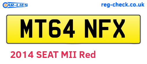 MT64NFX are the vehicle registration plates.