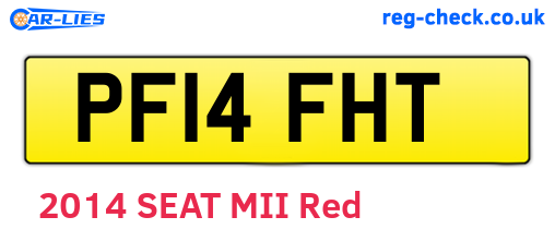 PF14FHT are the vehicle registration plates.