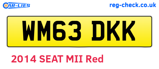 WM63DKK are the vehicle registration plates.