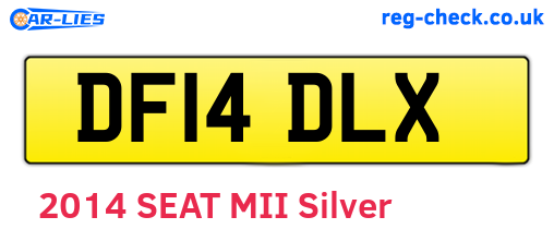 DF14DLX are the vehicle registration plates.
