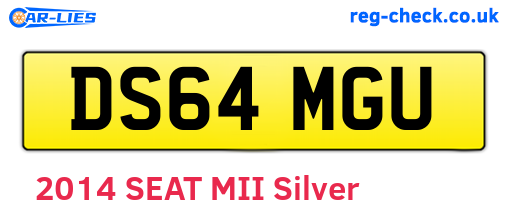 DS64MGU are the vehicle registration plates.