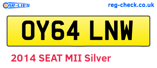 OY64LNW are the vehicle registration plates.
