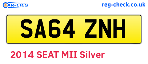 SA64ZNH are the vehicle registration plates.