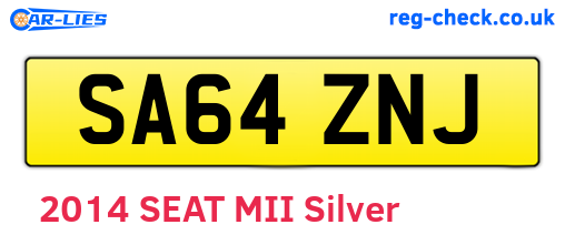 SA64ZNJ are the vehicle registration plates.