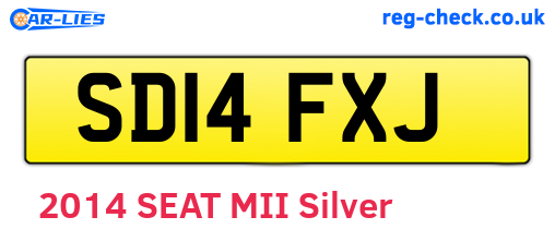 SD14FXJ are the vehicle registration plates.