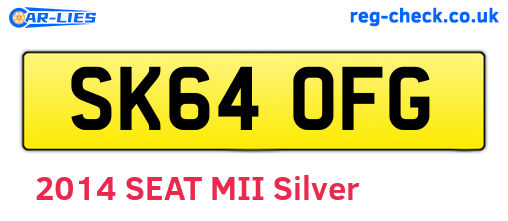 SK64OFG are the vehicle registration plates.