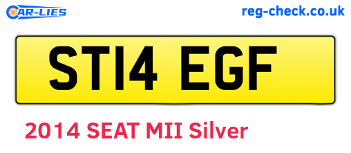 ST14EGF are the vehicle registration plates.